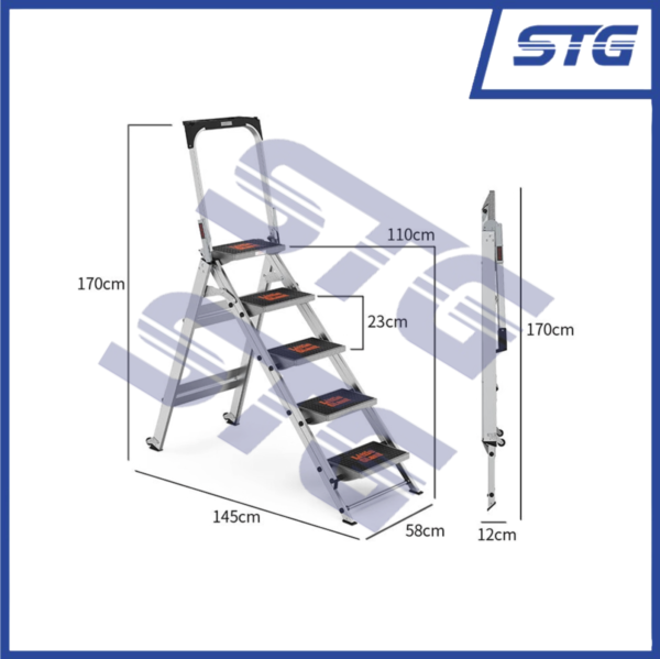 [SG Local] Multi-Functional Aluminum Alloy Ladder - STG Industrials Pte Ltd